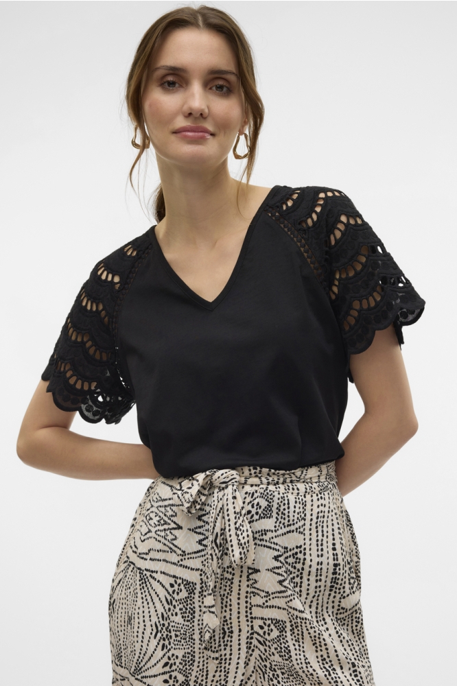 VMBLASY S/S T-SHIRT JRS BTQ GA 10327083 BLACK
